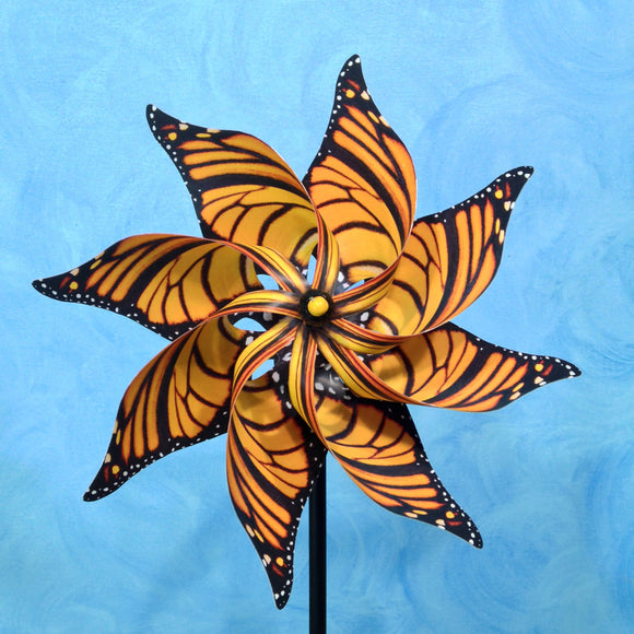 Monarch Butterfly Pinwheel Wind Spinner Whirligig Windmill Fan