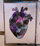 Cosmic Anatomical Heart Art Print