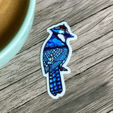 Detective Bluejay Bird Sticker