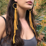 Hoop Tassel Earrings - Gold