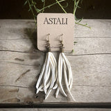 Mini Tassel Earrings - White