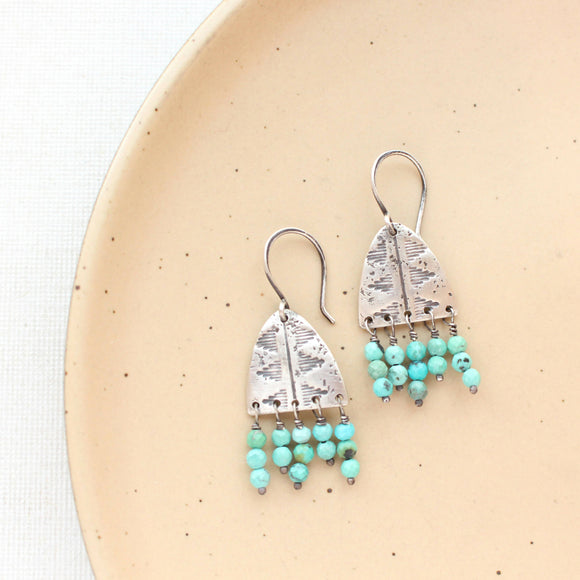 Pakal Arch Turquoise Earrings