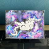 Galaxy Cat Watercolor Art Print