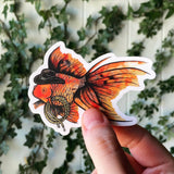 Cowboy Goldfish Fish Sticker