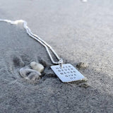 Never Give Up Sterling Silver Dog Tag Necklace