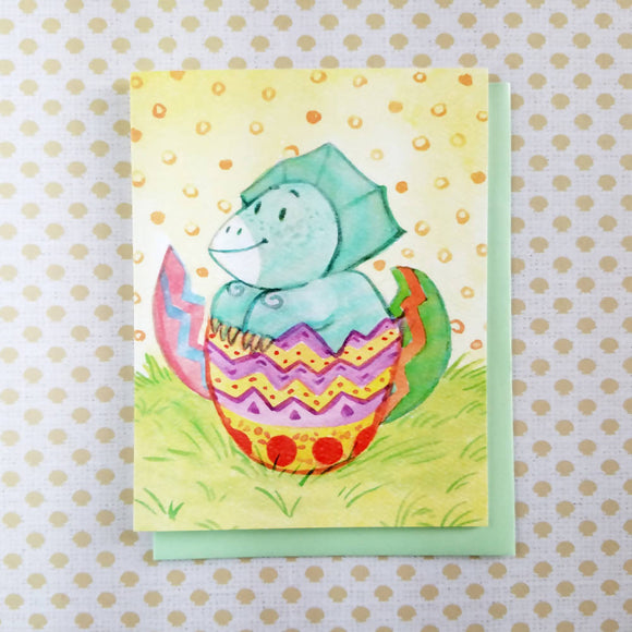Dino Egg Easter Greeting Card