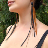 Pirate Feather Earrings - Fawn