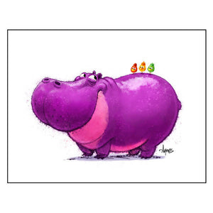 "Life Is Better With Friends" Hippo Print