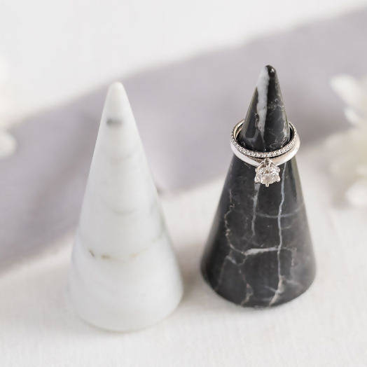 100% Genuine Marble Ring Holder Cone - Pair
