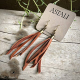 Mini Tassel Earrings - Rust