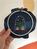 Cactus Snow Globe- DIY Beginner Hand Embroidery Kit