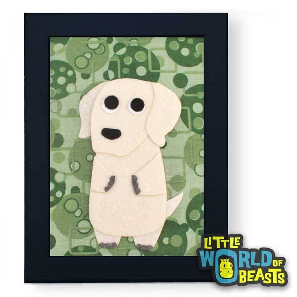 Frank the Yellow Lab Framed
