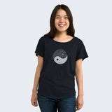 Yin Yang Tech Womens Loose Fit T-shirt
