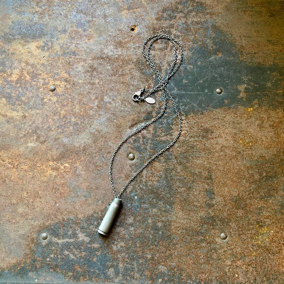 Single Bullet Necklace - Gray 7.62mm
