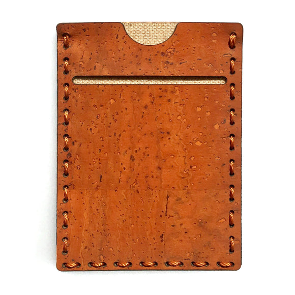 Cork Fabric Wallet - Orange