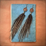 Indian Head Cent &amp; Feather Earrings