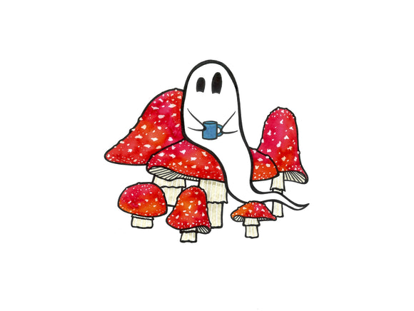 Mushroom Ghost Art Print