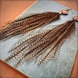 Indian Head Cent &amp; Feather Earrings