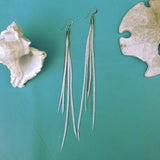 Mini Feather Earrings - White