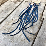 Hoop Tassel Earrings - Cadet Blue