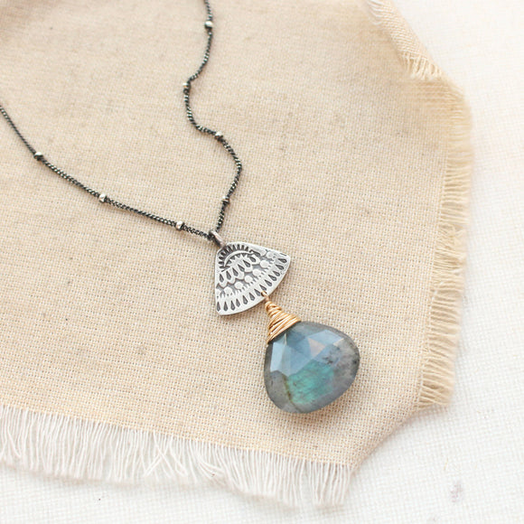 Asmi Triangle Labradorite Pendant Necklace