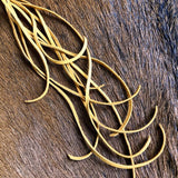 Leather Tassel Key Ring - Gold