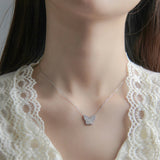 Mother of Pearl Butterfly Choker Necklace