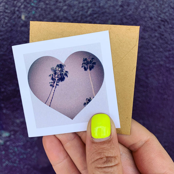 Heart Palm Tree Greeting Card