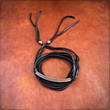 Leather Wrap Choker - Black &amp; Copper