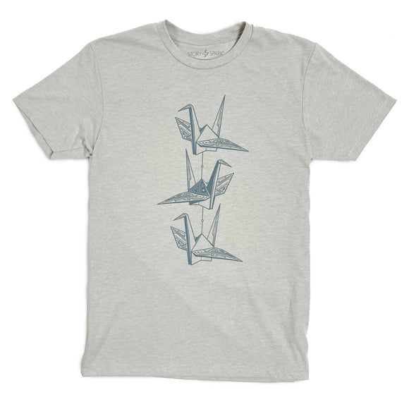 Techy Origami Cranes Graphic T-shirt