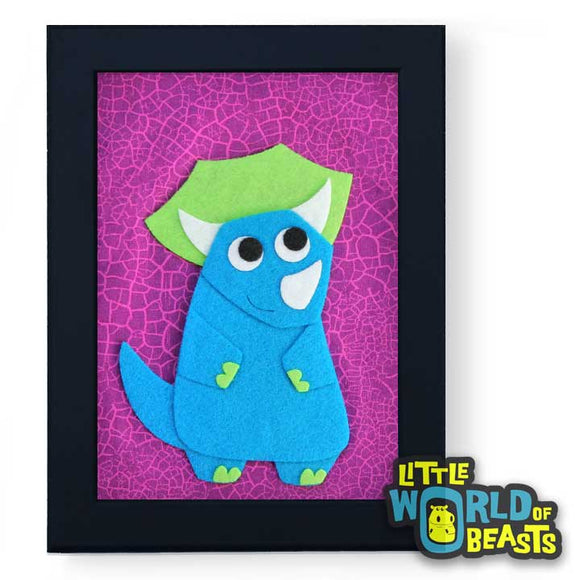 Terence the Triceratops Framed