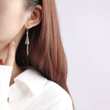 Edgy Triangle Long Earrings