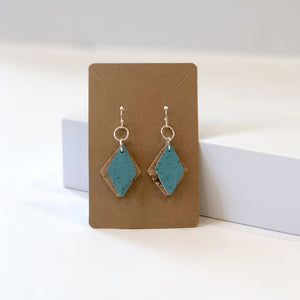 Diamond Earrings - Turquoise