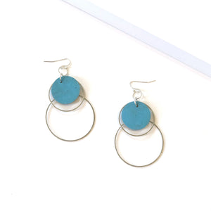 Hoop Earrings - Turquoise