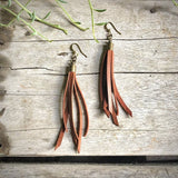 Mini Tassel Earrings - Rust