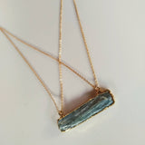 JONNA Double-Strap Necklace 'Kyanite'