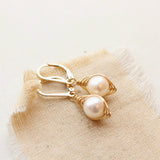 Perfect Pearl Gold Wrapped Earrings