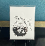 Loch Ness Monster Coffee Art Print