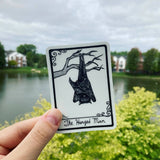 Glow-in-the-Dark Tarot Card Hanged Man Bat Sticker