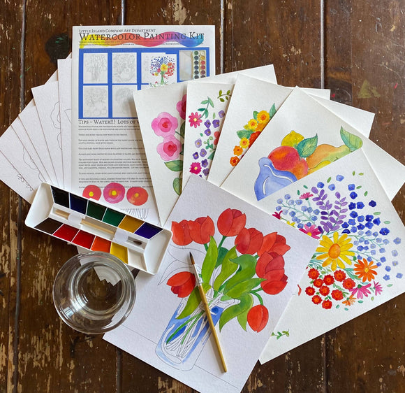 Watercolor Painting Kit - Flowers and Still Lifes