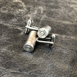 .357 Bullet Cuff Links - Antique Silver