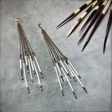 Porcupine Quill Fringe Earrings