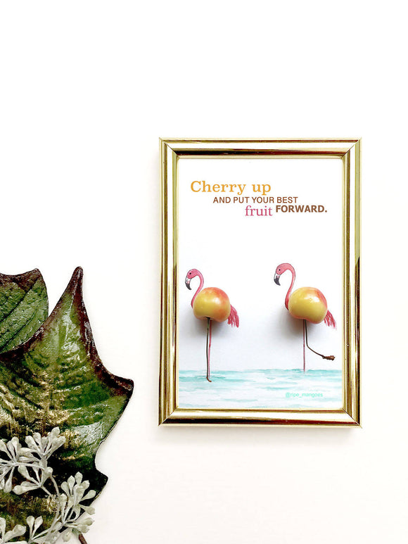*Jackalope Show SPECIAL Rainier Cherry Flamingoes art print