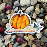 Pumpkin Snail Witch Halloween Sticker